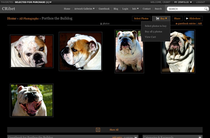 Porthos the Bulldog Gallery Buy Hover